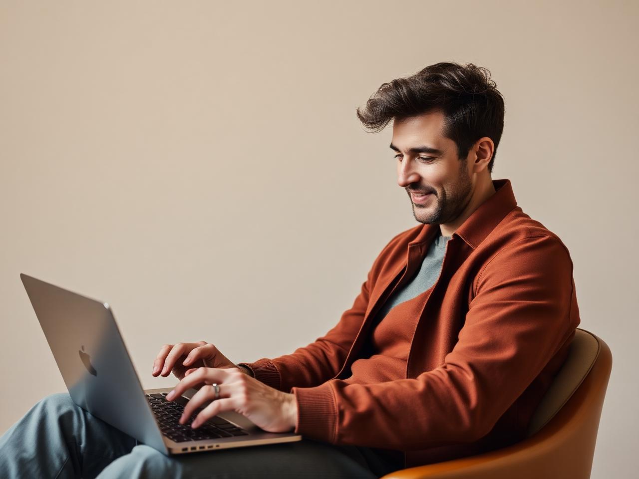 A returning user casually checking a dashboard on a laptop